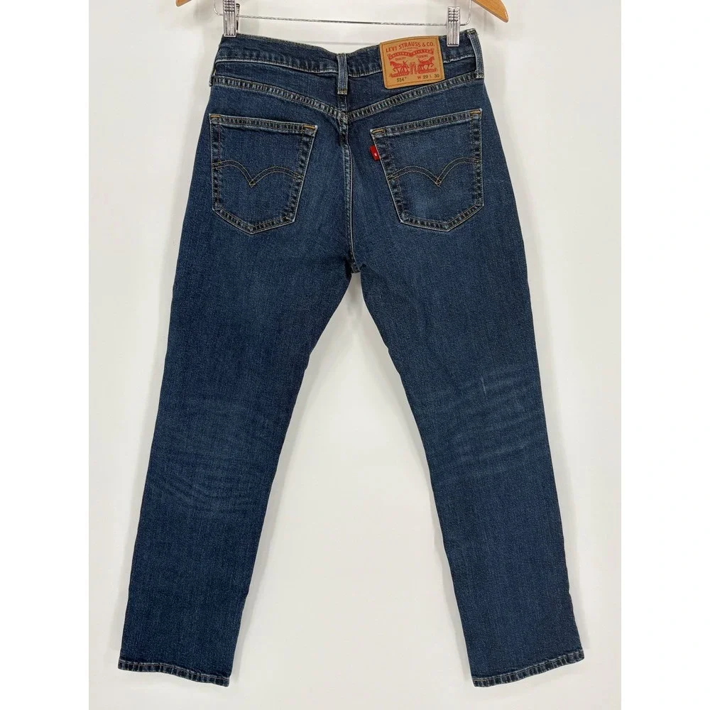 Levi's 514 Straight‎ Fit Jeans Men's 29x30 Blue Denim Medium Wash